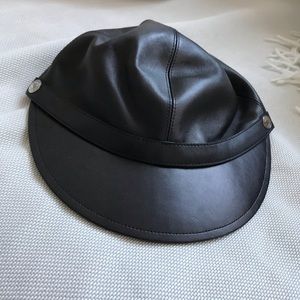 Hermes leather women cap